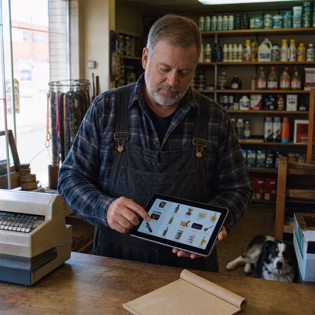 Lincoln shop owner using custom Android app instead of paper orders